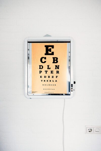 letters op een brod voor een oogtest