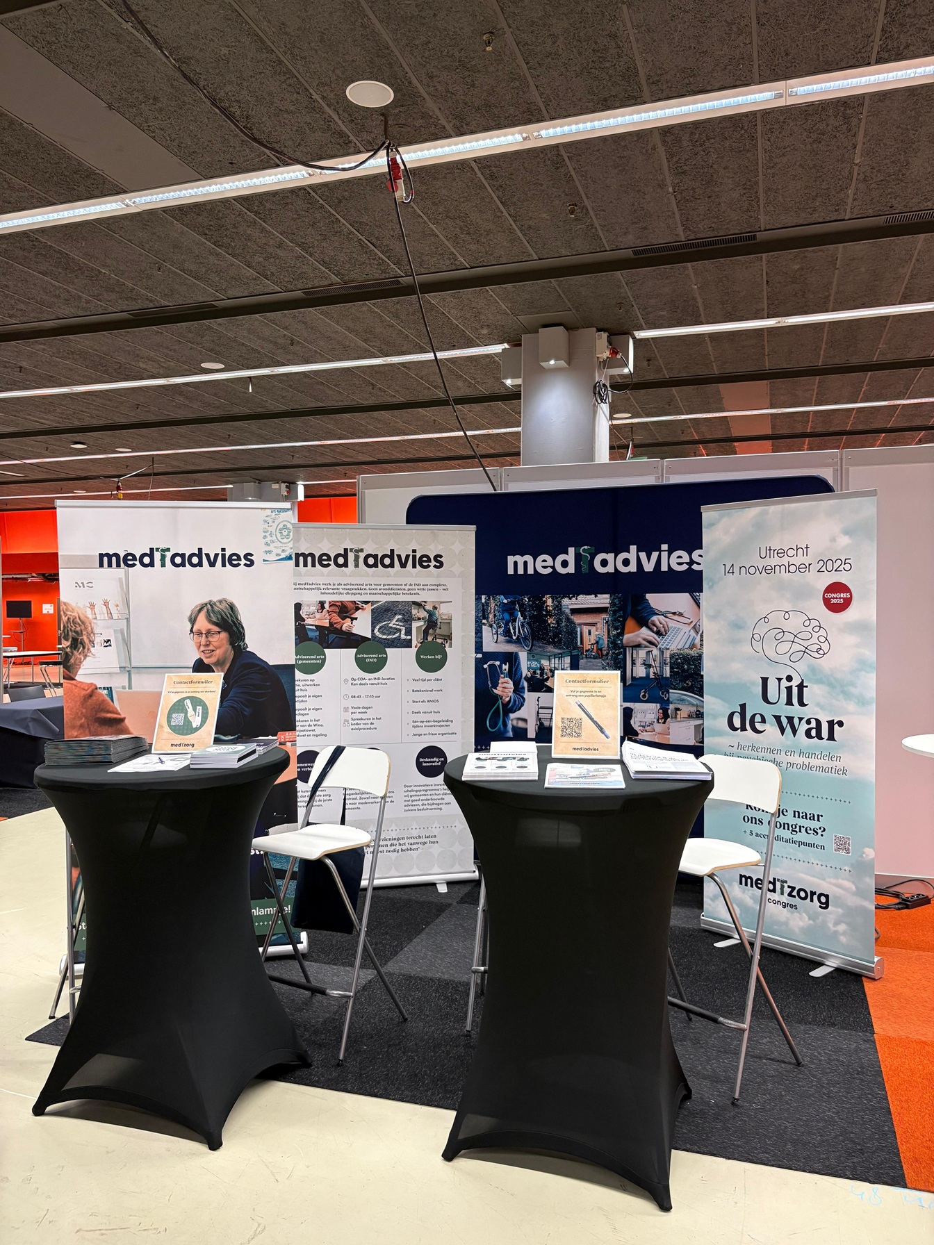 Foto van de stand van medTadvies tijdens KNMG Carrièrebeurs